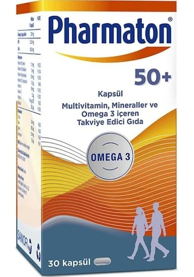 Pharmaton 50 Plus Omega 3 Içerikli 30 Kapsül