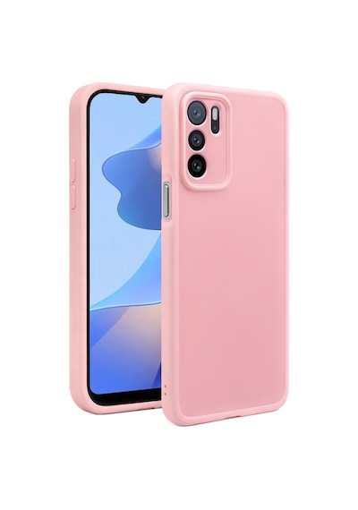Oppo A16 4g Uyumlu Kamera Çıkıntılı Mat Silikon Telefon Kılıfı Pembe
