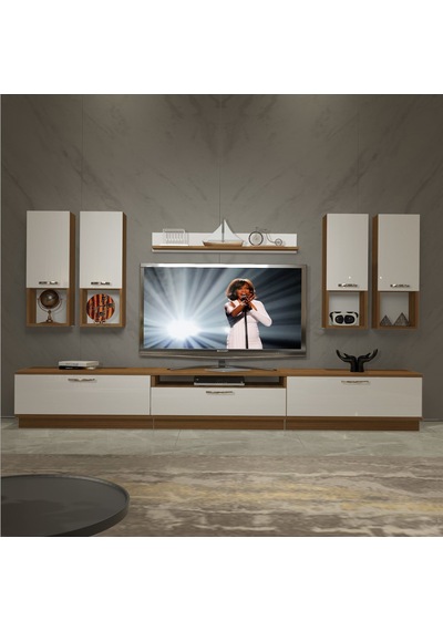 Decoraktiv Trendstyle 8da Slm Tv Ünitesi Tv Sehpası Ceviz - Beyaz