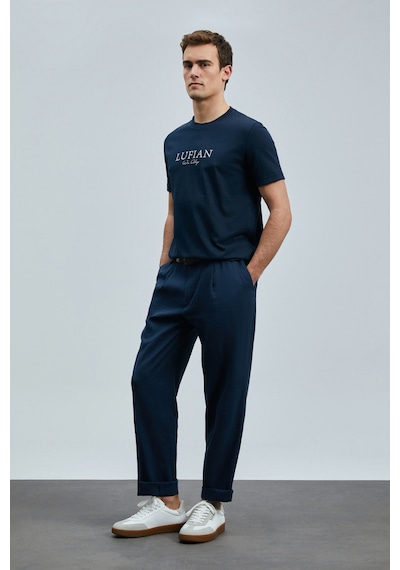 Lufian Tom Smart Erkek Chino Pantolon Slim Fit Lacivert Lacivert 111190351100200 Lacivert