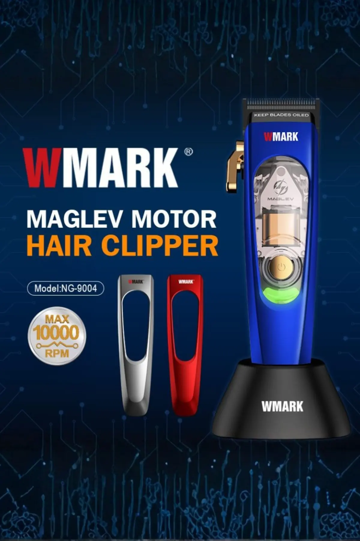 Wmark Ng-9004 Şarjlı Saç Kesme Makinesi Maglev Motor 3 - 4 Saat