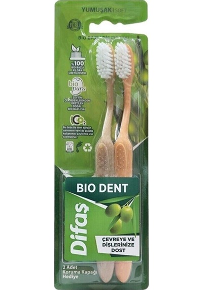 Difaş Bio Dent Bio Bazlı 2'li Diş Fırçası Yumuşak