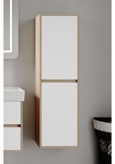 Denko Forever 45 Cm Beyaz Banyo Çamaşır Boy Dolabı Antrasit Denko Forever 45 Cm Beyaz Banyo Çamaşır Boy Dolabı Antrasit