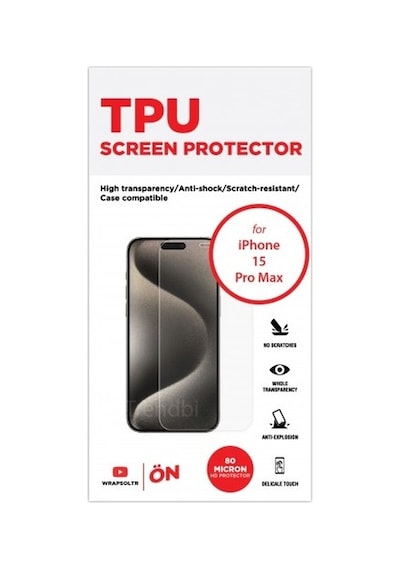 Apple iPhone 15 Pro Max Uyumlu Ekran Koruyucu Tpu Film
