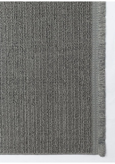 Eko Halı Mono Loop 03 Antrasit Xw Sisal Görünümlü Bukleli Kaymaz Tabanlı Yıkanabilir Halı