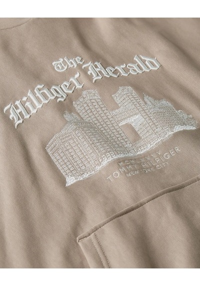 Tommy Hilfiger Herald Skylıne Hoody, Afe Bej Erkek Sweatshirt