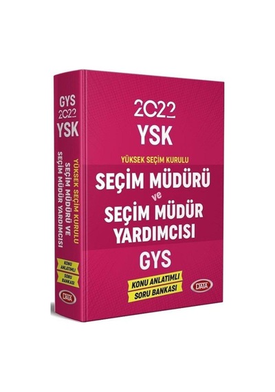 Gys Ysk Seçim Müdürü Ve Seçim Müdür Yardımcısı Konu Anlatımlı Sor