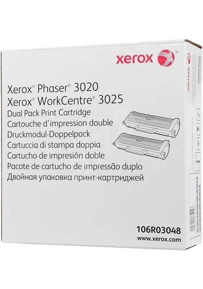 Xerox 106r03048 Siyah 2'li Toner Kartuşu 2x1500 Sayfa,phaser 3020,workcentre 3025