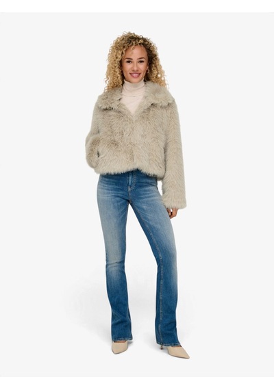 Only Onlmanny Faux Fur Jacket Otw Noos Kadın Gri Kaban - 15322406