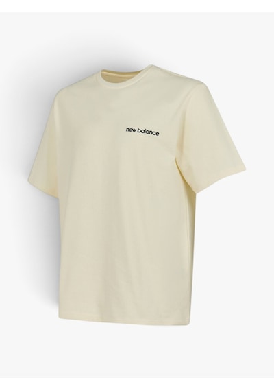 New Balance Nb Lıfestyle Men T-shırt Erkek Bej T-shirt - Mnt3647
