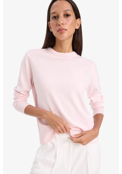 Defacto Relax Fit Bisiklet Yaka Triko Kazak C0058ax25wnpn648 Pembe Defacto Relax Fit Bisiklet Yaka Triko Kazak C0058ax25wnpn648 Pembe
