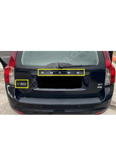 Volvo & V50 Krom Bagaj Yazısı Seti 2'li Paket