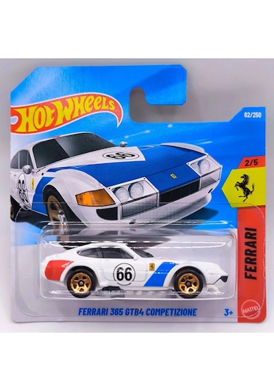 Hot Wheels Ferrari 365 Gtb4 Competizione Beyaz 1/64 Regular