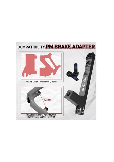 Bisiklet Disk Fren Adaptörü Post Mount 180mm Dönüştürücü Ön Arka Disk Fren Adaptörü Pm-pm-f180 Ön