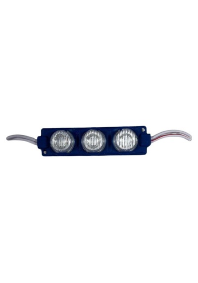 24 Volt Mavi Watt 3 Lü Lensli 3030 Reklamcı Modül 10 Adet 1 Adet