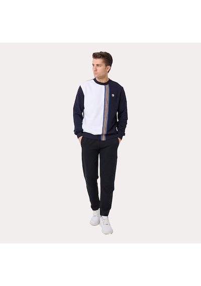 Lacivert Fila Erkek Bisiklet Yaka Sweatshirt Asymmetrical Tm411155 Lacivert