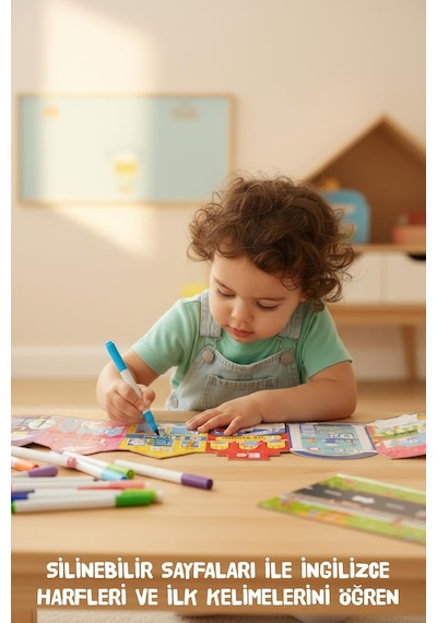 Abc Town Multi Activity Set, Wipe Clean Foldable Book And Puzzle, Yol Ve Alfabe Puzzle Kitap Se Standart