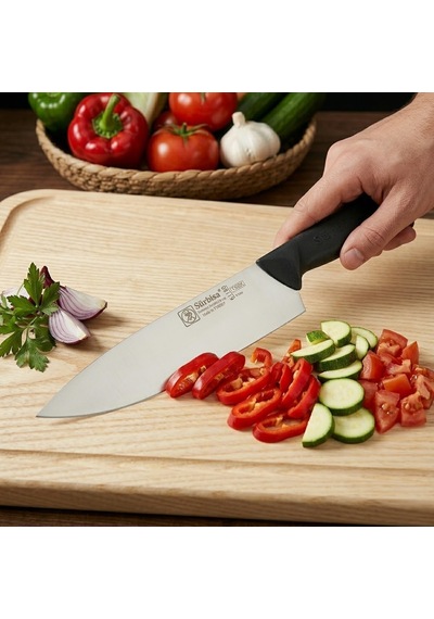 Sürbisa 61180 Şef Aşçı Bıçağı Sürmene Bıçağı Paslanmaz Çelik Profesyonel Et Kesim Doğrama İçin 34 Cm