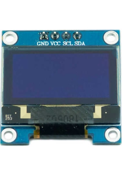 Makermarketim-128X64 0.96 İnch Oled Grafik Lcd Ekran - Ssd1306 - 4 Pin I2C