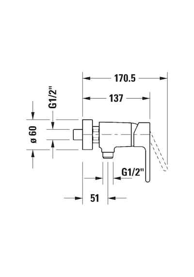 Duravit - B.2 Banyo Duş Bataryası - B24230000010- Krom