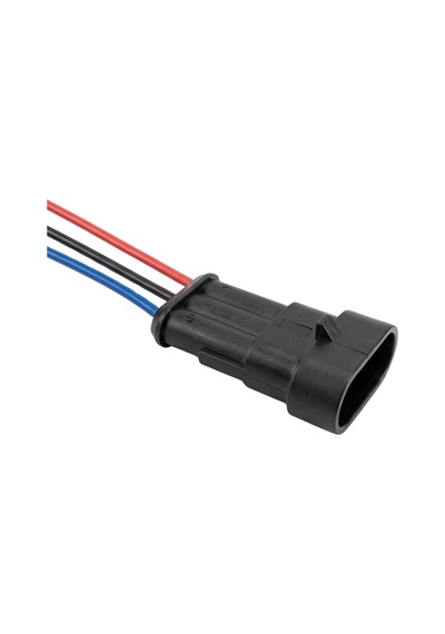 Super Seal Konnektör Kablolu Takım - Erkek/dişi 3 Pin Beyaz Standart Kaliteli-1 Metre-Beyaz