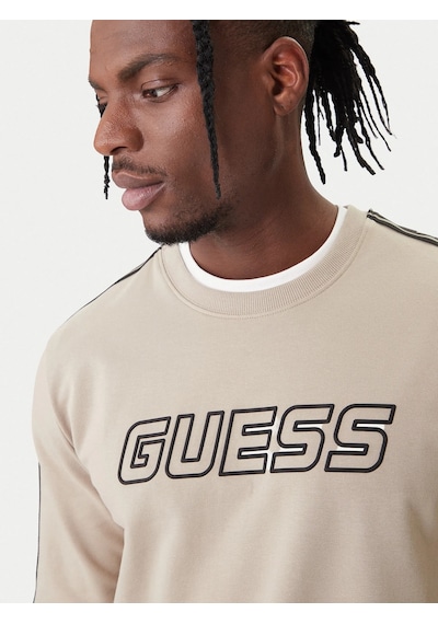 Guess Z4gq24k6zs1 Arlo Erkek Sweatshirt Bej