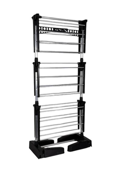 3 Katlı Bebek Çamaşır Kurutma Askısı Siyah
