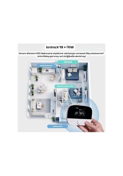 Kablosuz Wifi Akıllı Oda Termostatı, Uzaktan Kontrol Ve Programlama Özellikli - 867413106