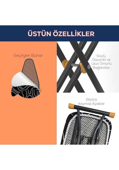 Perilla Tbtl-01 Happhom 4 Katmanlı 8 Kademeli Mono Ütü Masası 33 138cm Diğer