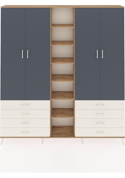 Arges Dolap 10 Raflı 8 Çekmeceli 2 Askılı 220x30x243 Çam-antrasit/aytaşı Antrasıt/aytası Arges Dolap 10 Raflı 8 Çekmeceli 2 Askılı 220x30x243 Çam-antrasit/aytaşı Antrasıt/aytası