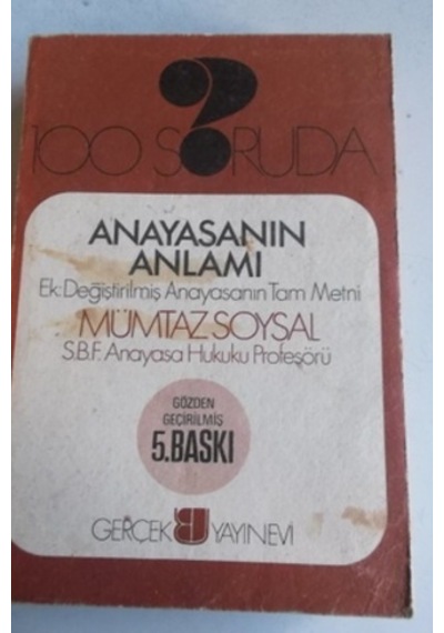100 Soruda Anayasanın Anlamı/Mümtaz Sosyal