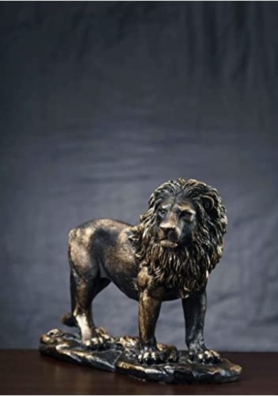 Arose Arose Aslan Biblo Heykel Dekor Siyah Altın Eskitme 33 Model-23 Genel