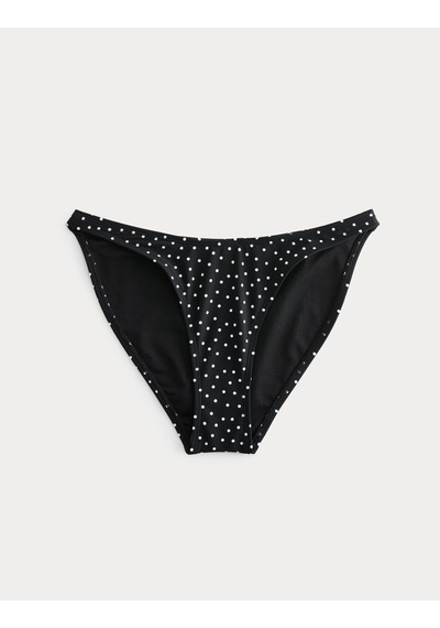 Marks & Spencer Puantiyeli Yüksek Bel Bikini Altı T52008851 Siyah Mix