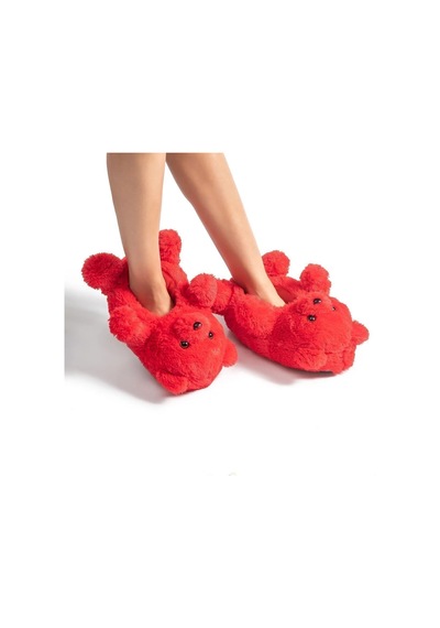 Twigy Teddy Kadın Hayvanlı Panduf Kırmızı 36/41 Kırmızı