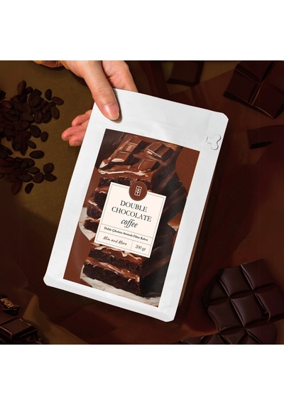 Mim And More Double Chocolate Coffee Duble Çikolata Aromalı Kahve Çekirdek Kahve 200 G