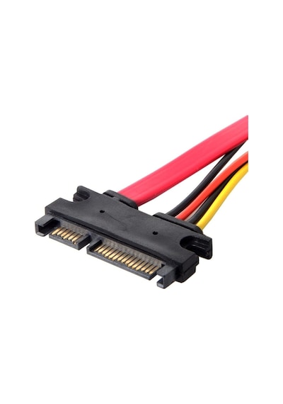 50cm SATA 22 Pin (7+15) Erkek - Dişi Veri ve Güç Uzatma Kablosu