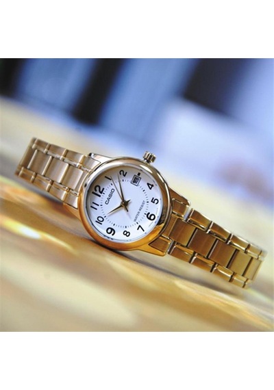 Casio Ltp-v002g-7budf Quartz Çelik Altın Rengi 25 Mm Kadın Kol Saati