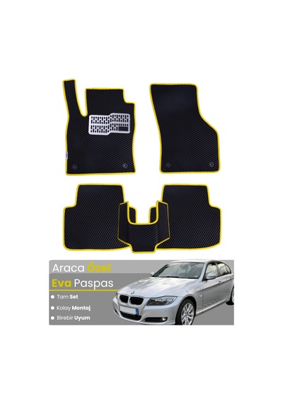 Bmw 3 Serisi E90 Sedan 2005-2013 Uyumlu Eva Paspas Tam Set Araca Özel,su Geçirmez 904