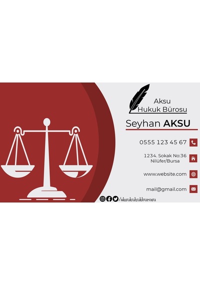 Bk Gift Kişiye Özel Avukat Tasarımlı Bitmeyen Kartvizit - Model 1