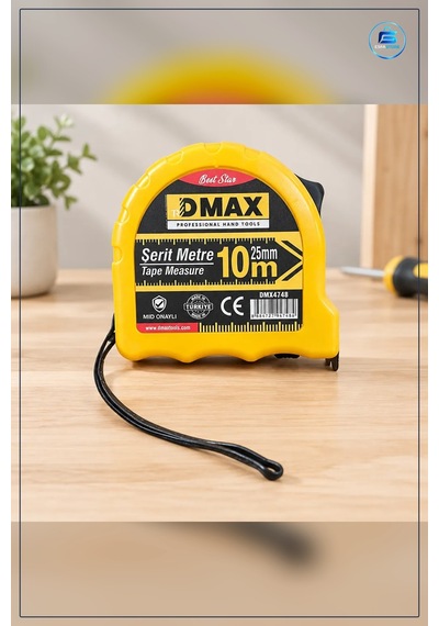 Şerit Metre 10 M X 25 Mm Sarı Kasalı Ölçüm Aleti Manuel Mid Onayl