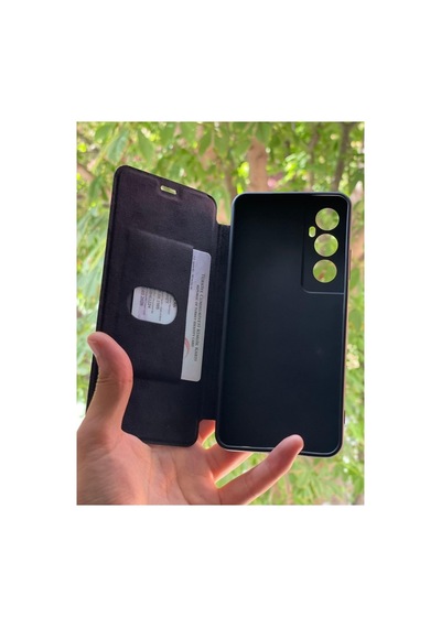 Realme C65 Kılıf Cover Kartlıklı Kapaklı Ultra İnce Şık Kılıf Siyah Sku: Zeusstkbdc4f49980