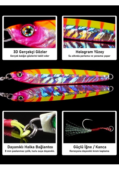 Jig, Zoka, Suni Yem, Glow Uv Metal Jig, 40gr 9cm Tide 40