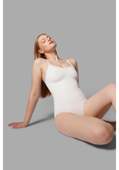 Fit Women 2 Beden Alt Tarafı Çıtçıtlı Zıbın Korse Seamless 9051-beyaz