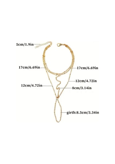 Girift Vintage Vega Gold Şahmeran El Takısı - El Aksesuarı Altın