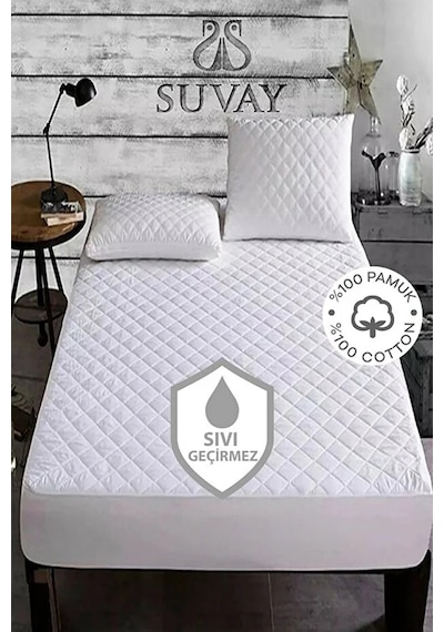 Suvay Kapitone Fitted Su Sıvı Geçirmez Alez Tek Ve Çift Kişilik