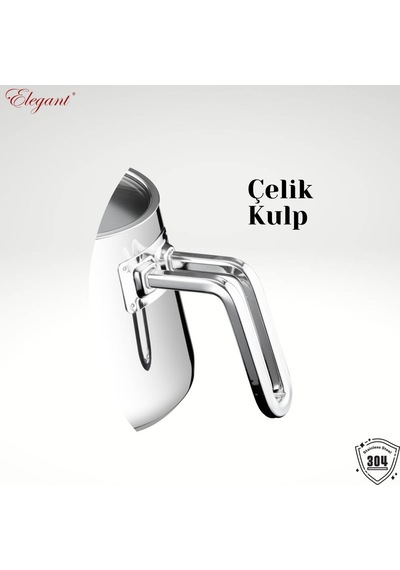 Topaç Orta Boy Çelik Kulplu Çaydanlık Takımı Çelik