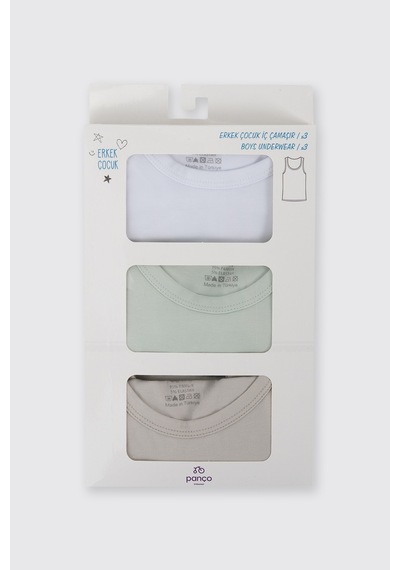 Panço Erkek Çocuk 3'lü Atlet Seti 2522bk14001 Çok Renkli
