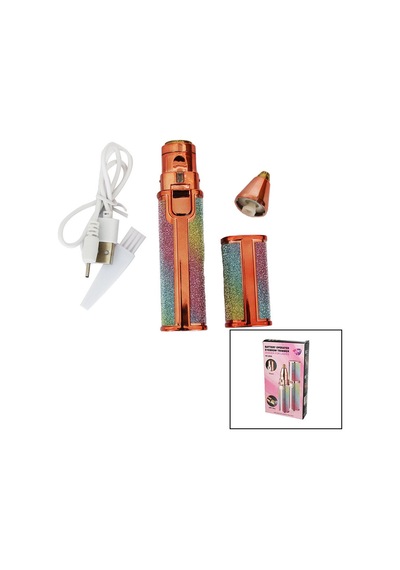 2ın1 Başlı - Simli - Ruj Model - Usb Şarjlı Yanak - Burun Tüy Alma Makinesi 5705