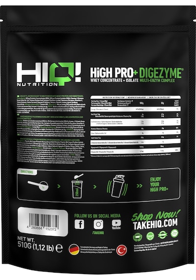 Hıq High Pro+ 510gr Bıscuıt Flavored
