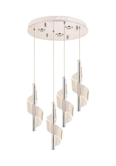 Eray Aydınlatma P7077-3+1 4lü Krom Sarkıt Led Avize Krom
